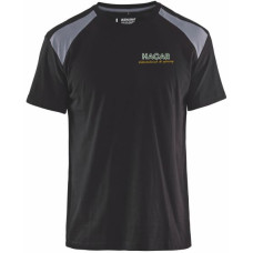 Hacar T-Shirt Bi-Colour zwart/grijs incl. logo HACAR